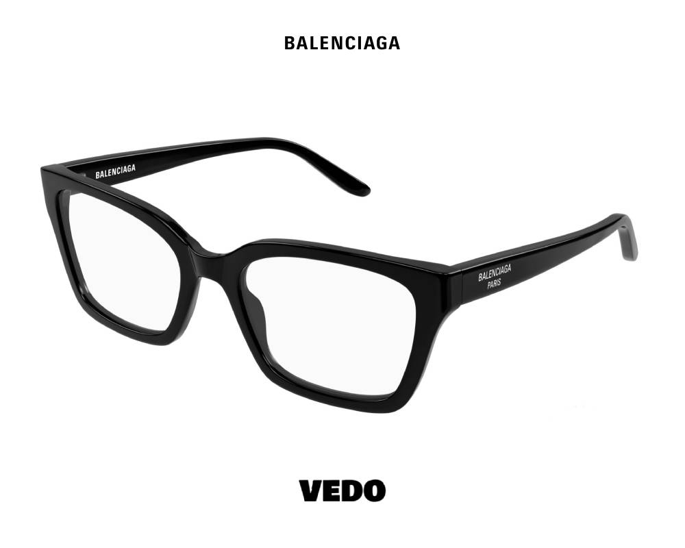 Balenciaga BB 0501 Oversized Square Eyeglasses vedosunglasses black