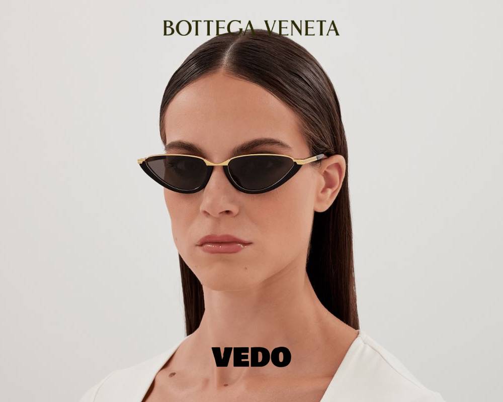 Bottega Veneta BV1236 Narrow Cat-Eye Sunglasses vedosunglasses.com black
