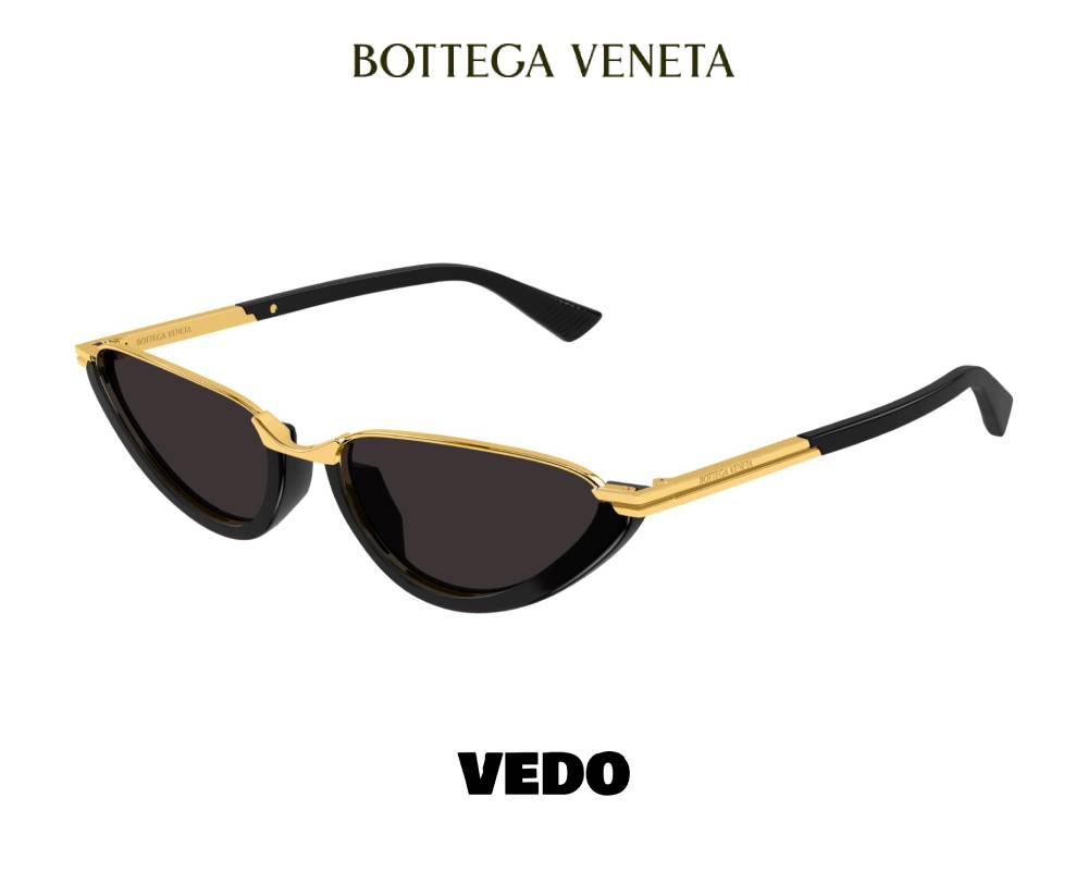 Bottega Veneta BV1236 Narrow Cat-Eye Sunglasses vedosunglasses.com black