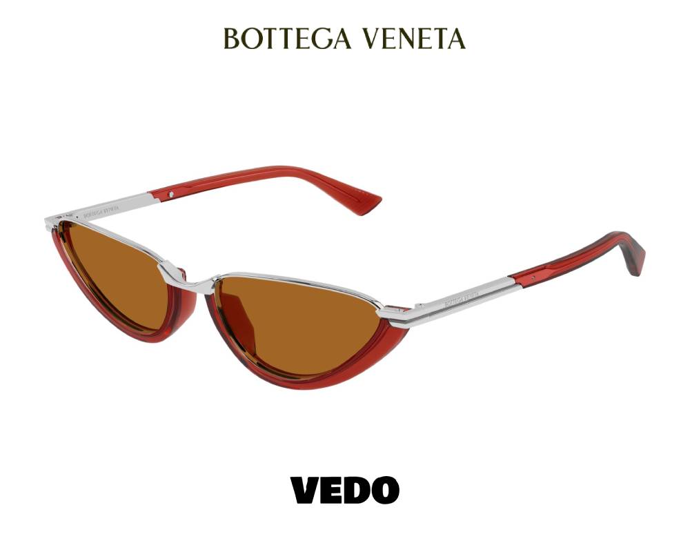 Bottega Veneta BV1236 Narrow Cat-Eye Sunglasses vedosunglasses.com red