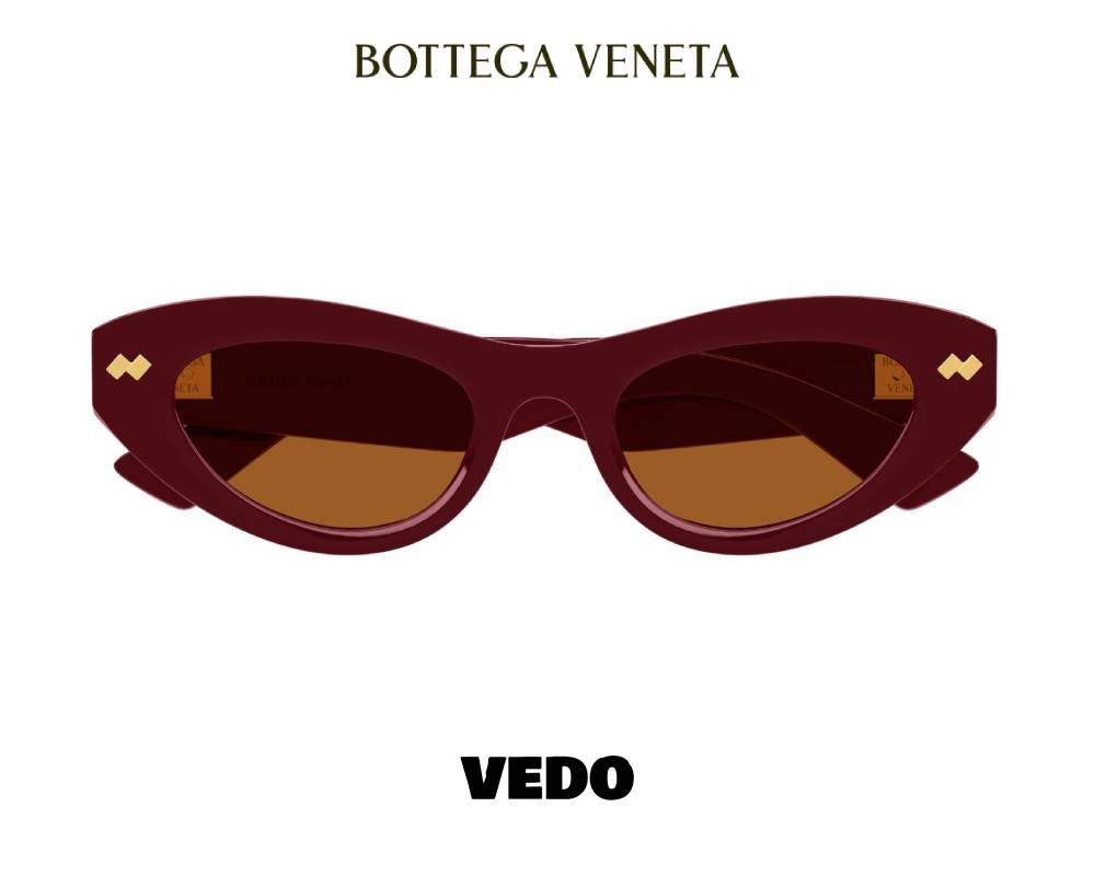 Bottega Veneta BV1350 Bold Cat-Eye Sunglasses vedosunglasses.com red
