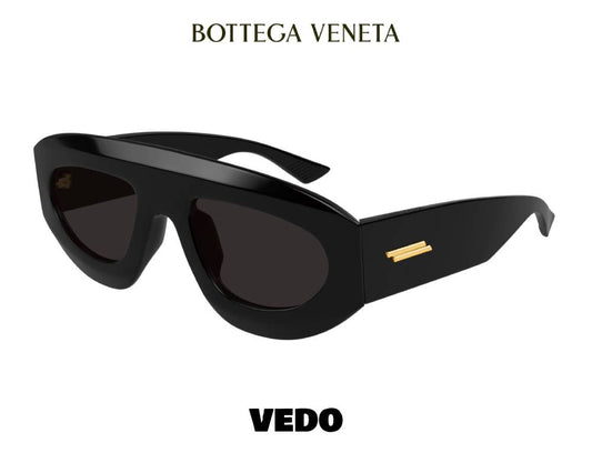Bottega Veneta BV1358 Ultra-Thin Aviator Sunglasses vedosunglasses.com black