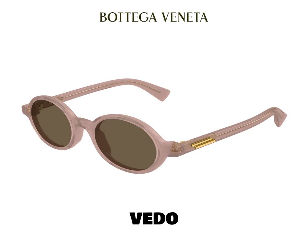 Bottega Veneta BV1388 Narrow Oval Sunglasses vedosunglasses.com sand