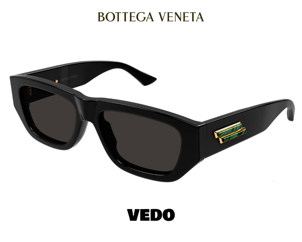 Bottega Veneta bold rectangular sunglasses BV1252 vedosunglasses black