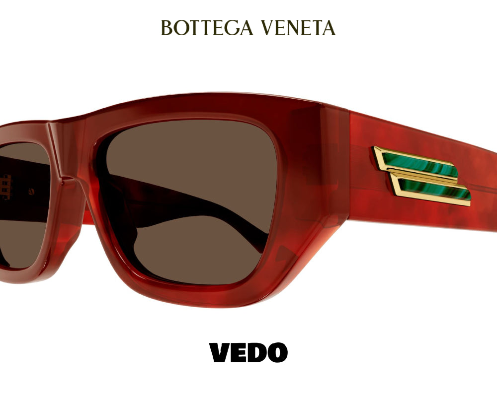 Bottega Veneta bold rectangular sunglasses BV1252 vedosunglasses brown