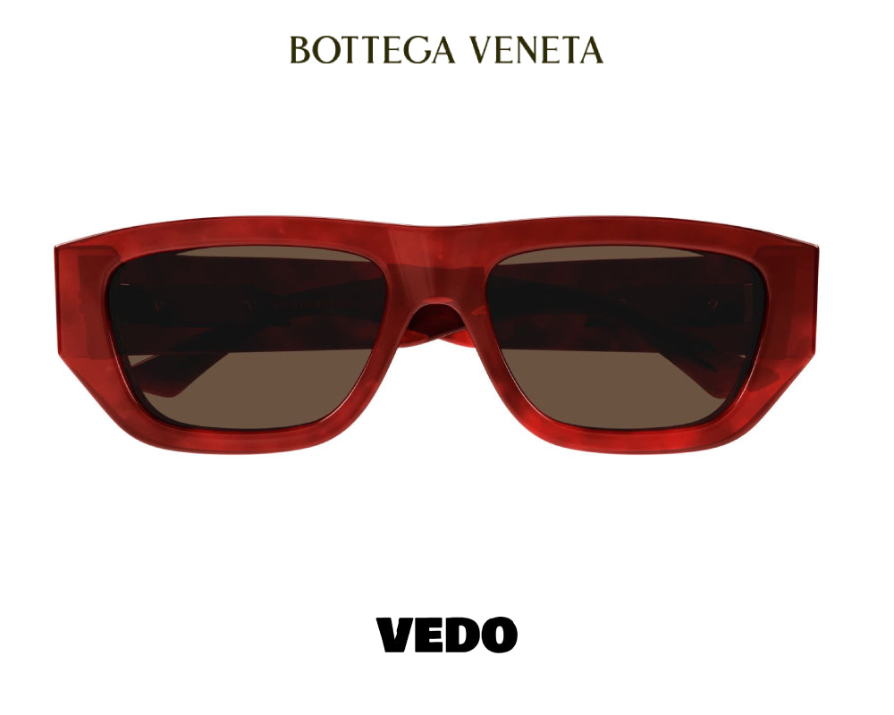 Bottega Veneta bold rectangular sunglasses BV1252 vedosunglasses brown