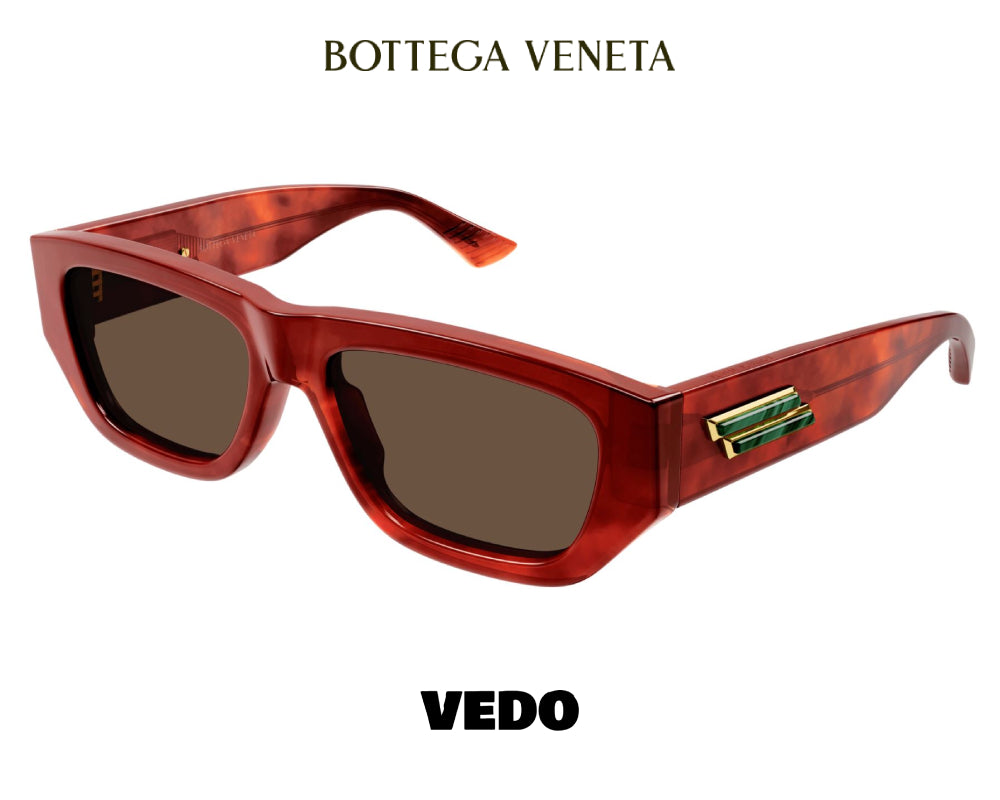 Bottega Veneta bold rectangular sunglasses BV1252 vedosunglasses brown