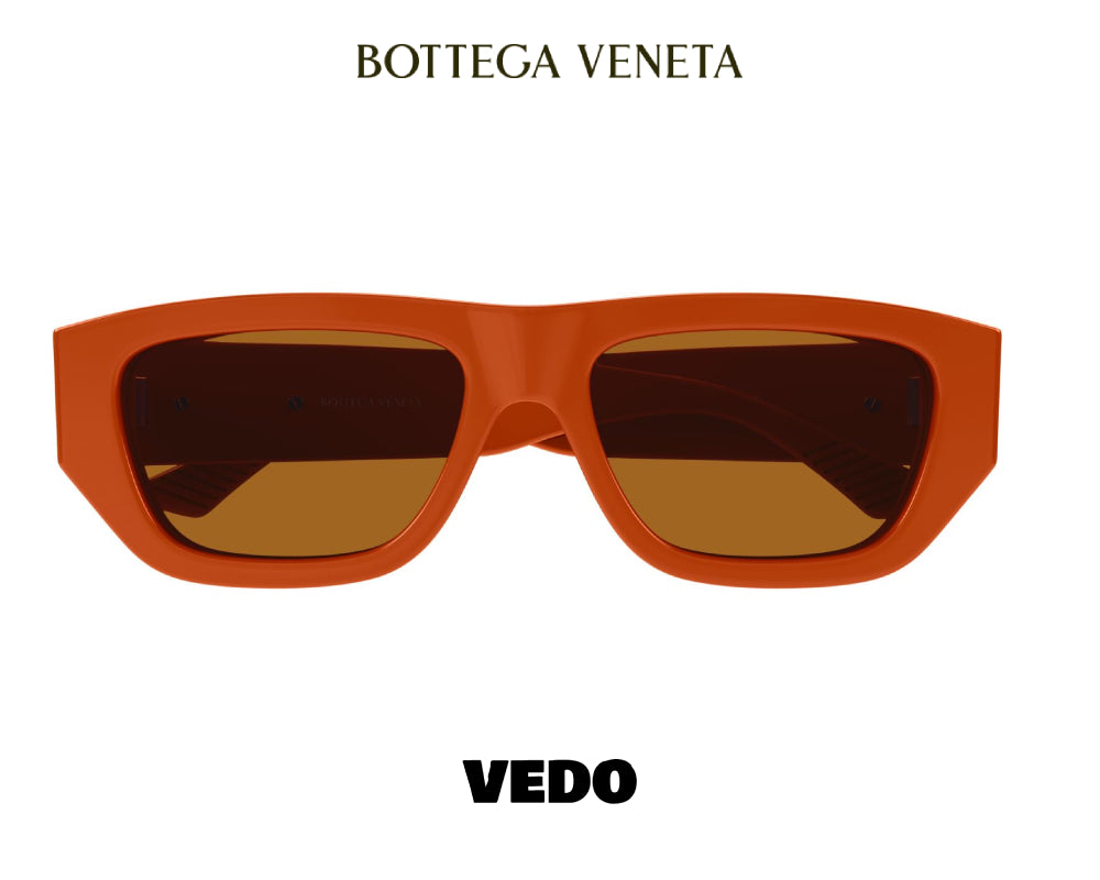 Bottega Veneta bold rectangular sunglasses BV1252 vedosunglasses orange