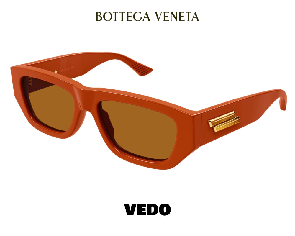 Bottega Veneta bold rectangular sunglasses BV1252 vedosunglasses orange