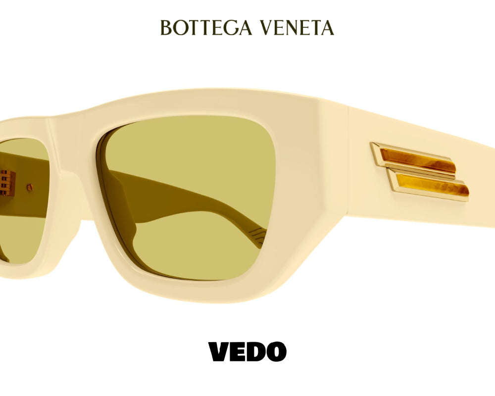 Bottega Veneta bold rectangular sunglasses BV1252 vedosunglasses white