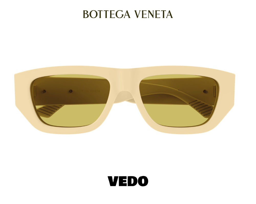 Bottega Veneta bold rectangular sunglasses BV1252 vedosunglasses white