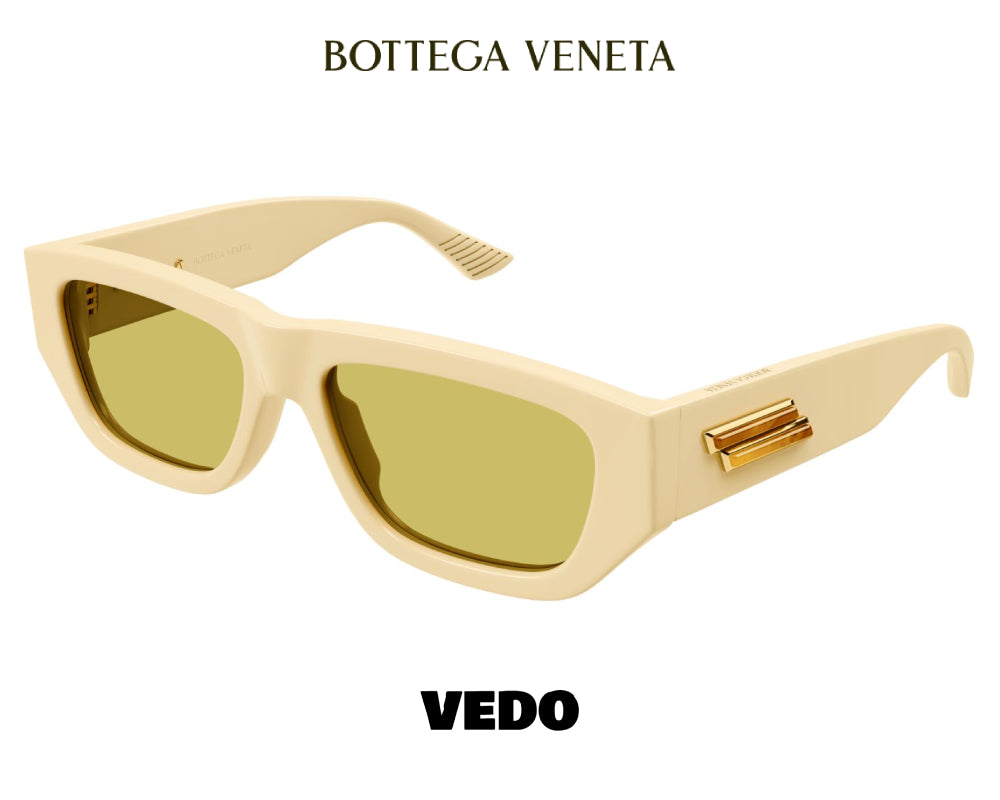 Bottega Veneta bold rectangular sunglasses BV1252 vedosunglasses white