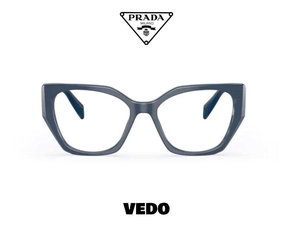 Geometrical cateye Prada PR 18WV eyeglasses vedosunglasses.com blue