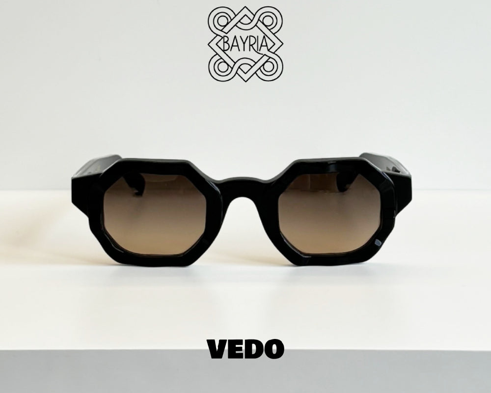 Hexagonal sunglasses BAYRIA STABIAE vedosunglasses.com black