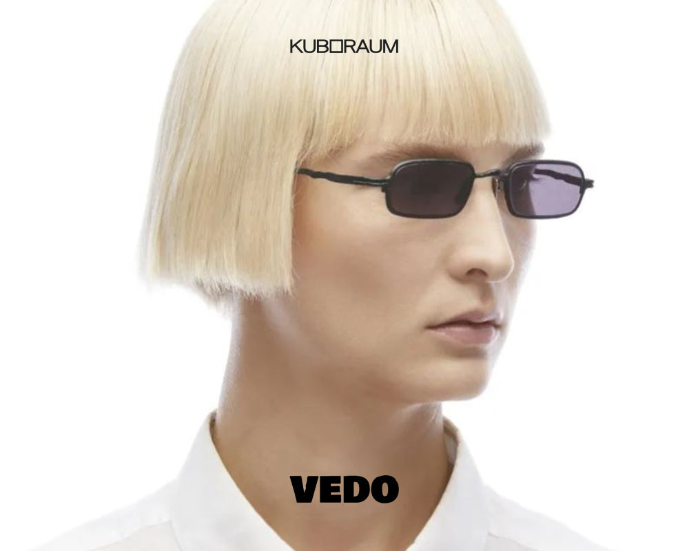 KUBORAUM Mask Z18 rectangular narrow metal sunglasses