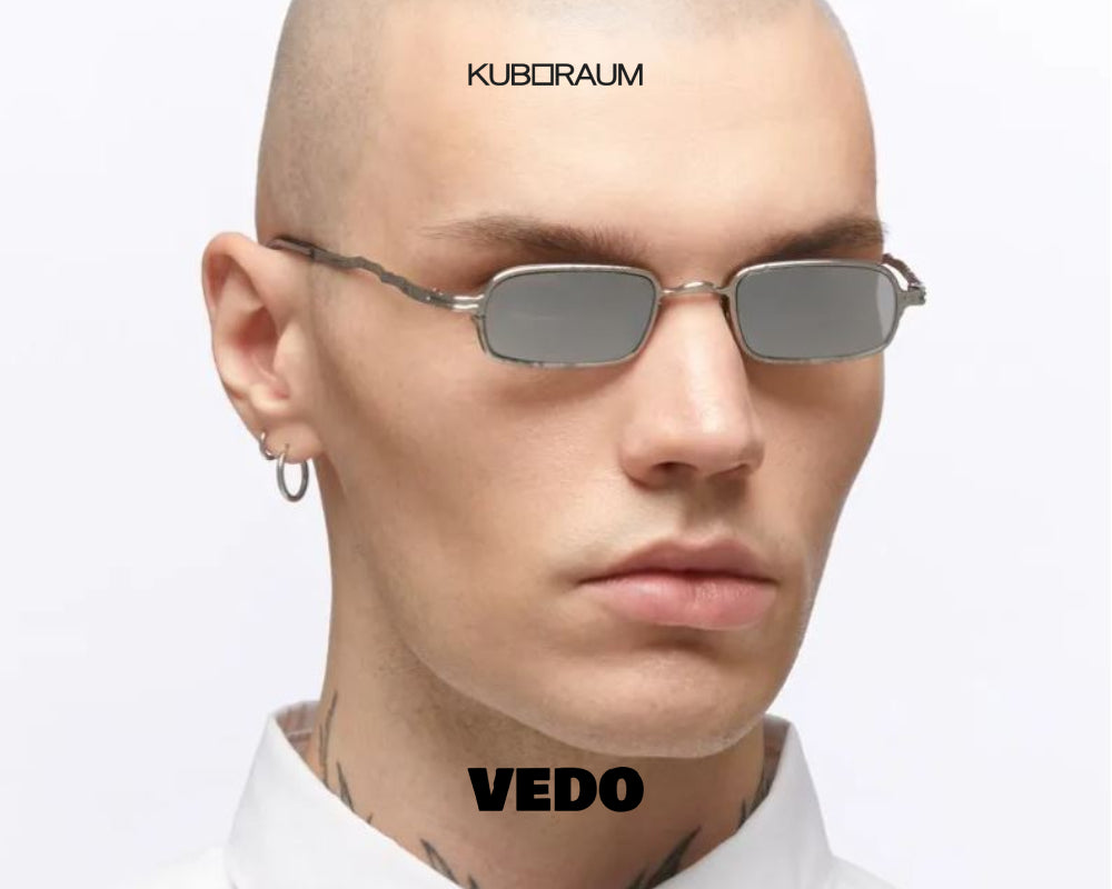 KUBORAUM Mask Z18 rectangular narrow metal sunglasses