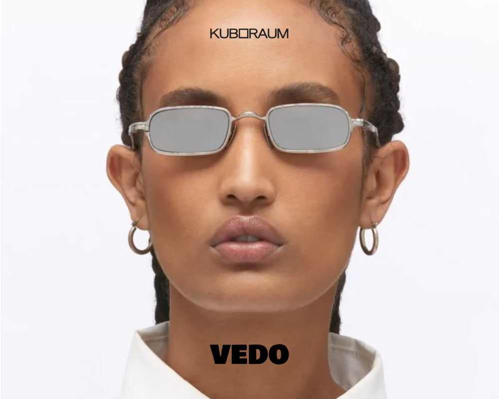 KUBORAUM Mask Z18 rectangular narrow metal sunglasses