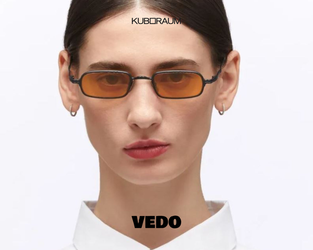 KUBORAUM Mask Z18 rectangular narrow metal sunglasses