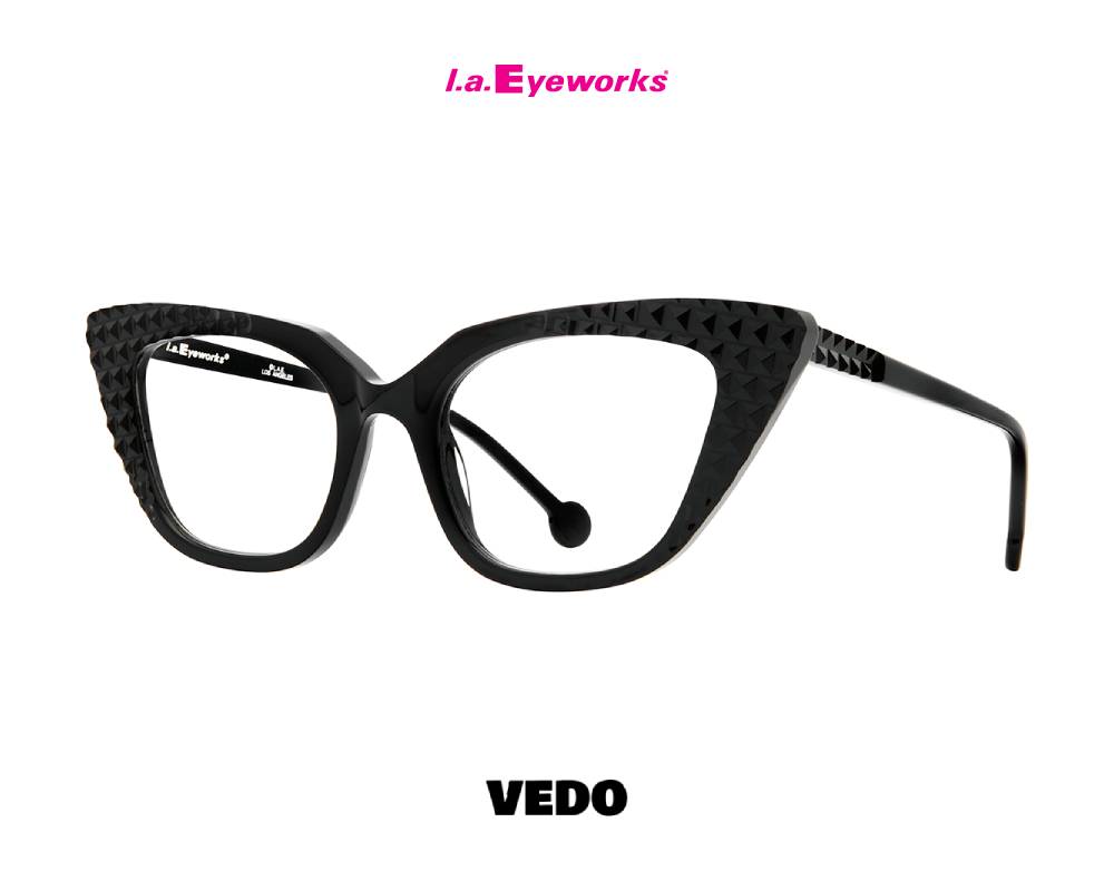 L.A. Eyeworks AUSTIN Pointed Design Eyeglasses black