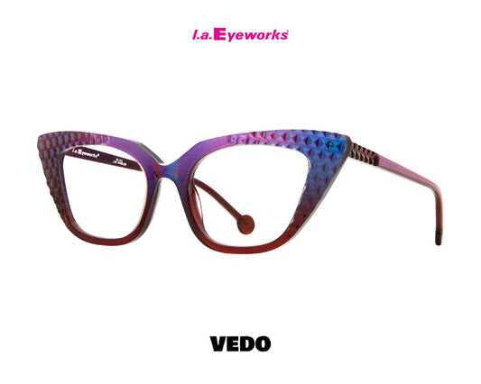 L.A. Eyeworks AUSTIN Pointed Design Eyeglasses multicolor