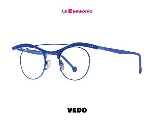 L.A. Eyeworks PLUTO Unique Titanium Design Eyeglasses blue