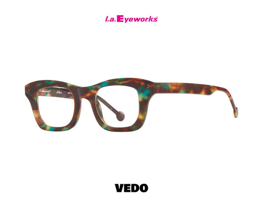 L.A. Eyeworks RENZO Bold Unisex Eyeglasses multicolor tortoise