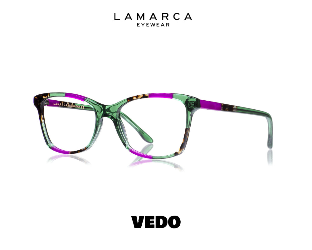 LAMARCA Mosaico 135 Rectangular Eyeglasses vedosunglasses green violet