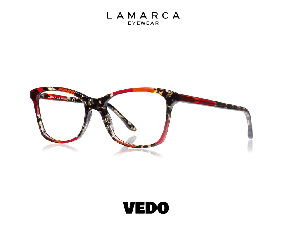 LAMARCA Mosaico 135 Rectangular Eyeglasses vedosunglasses havana red