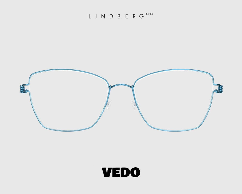 LINDBERG Air Titanium FEMKE cat eye eyeglasses vedosunglasses light blue