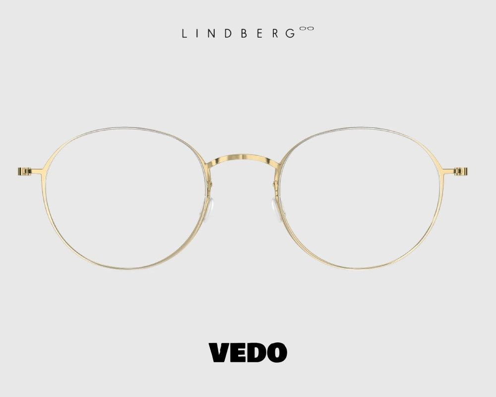 LINDBERG ThinTitanium 5504 round eyeglasses vedosunglasses gold