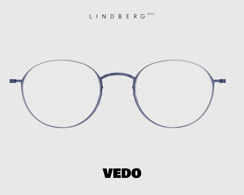 LINDBERG ThinTitanium 5504 round eyeglasses vedosunglasses blue