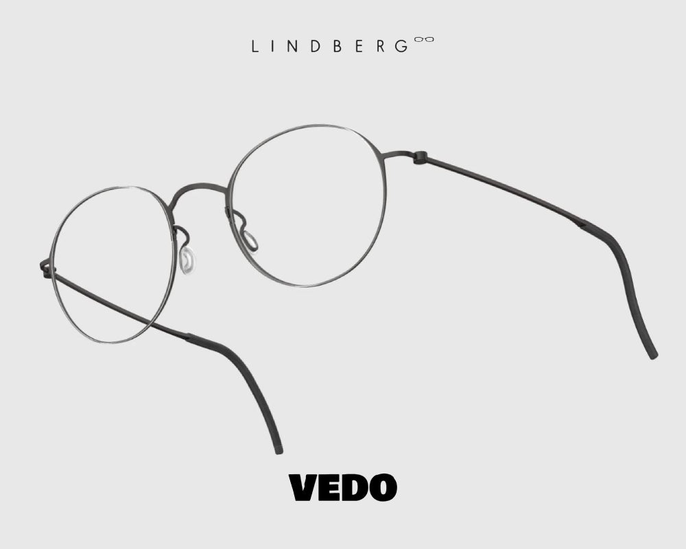 LINDBERG ThinTitanium 5504 round eyeglasses vedosunglasses gunmetal