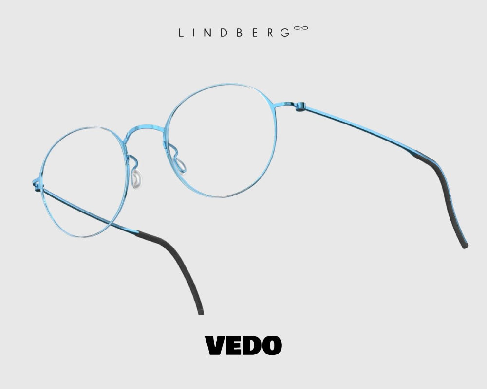 LINDBERG ThinTitanium 5504 round eyeglasses vedosunglasses light blue