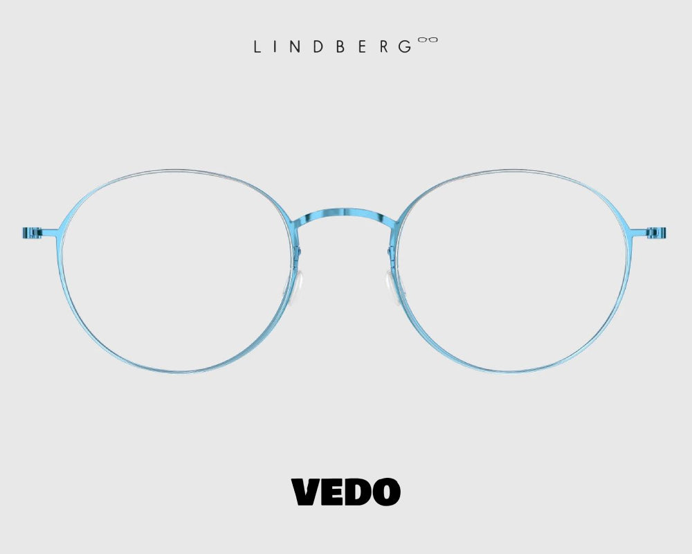 LINDBERG ThinTitanium 5504 round eyeglasses vedosunglasses light blue