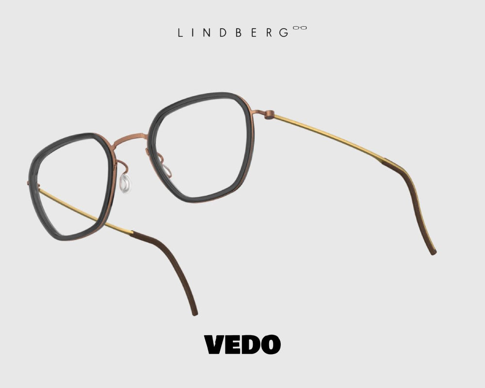 LINDBERG ThinTitanium 5806 trapezius eyeglasses vedosunglasses bronze gold