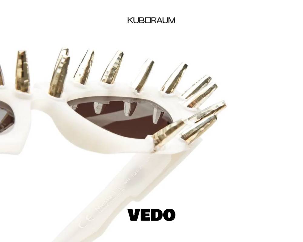 Limited Edition KUBORAUM F5 mask BM HC hypercore vedosunglasses white with studs