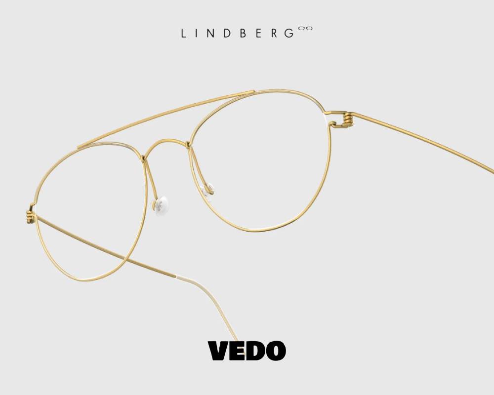 Lindberg Air Titanium Rim CHRISTOFFER Round Aviator Eyeglasses vedosunglasses gold