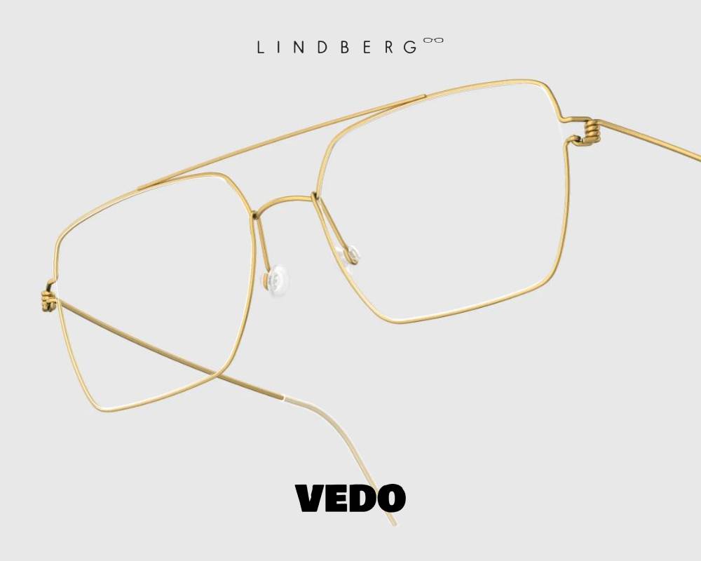 Lindberg Air Titanium Rim GUILLAUME Double Bridge Eyeglasses vedosunglasses gold