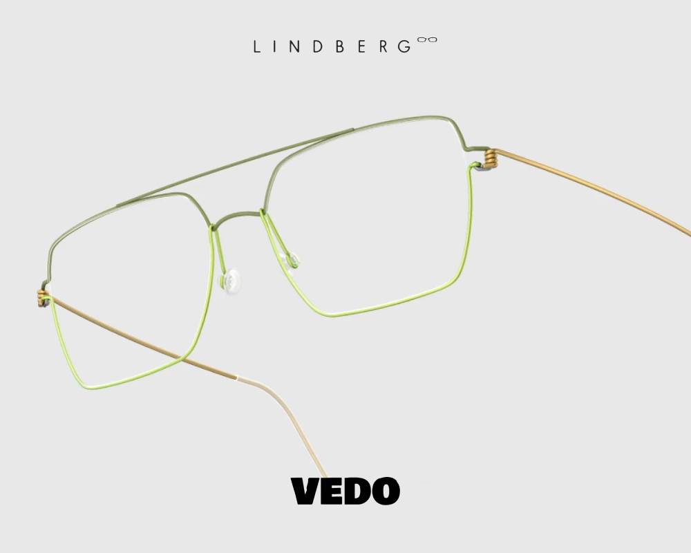 Lindberg Air Titanium Rim GUILLAUME Double Bridge Eyeglasses vedosunglasses green