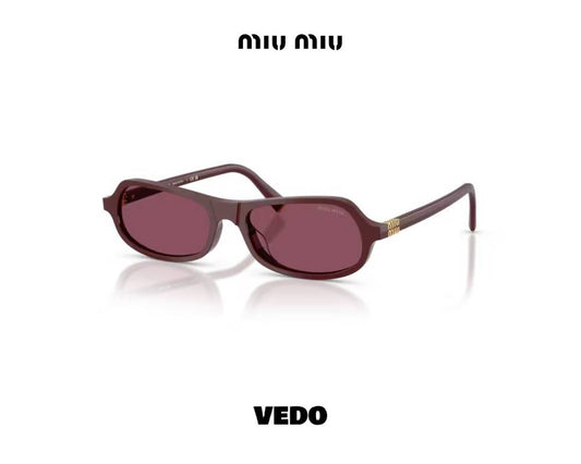 Miu Miu B10 Square Minimal Acetate Sunglasses vedosunglasses red cherry