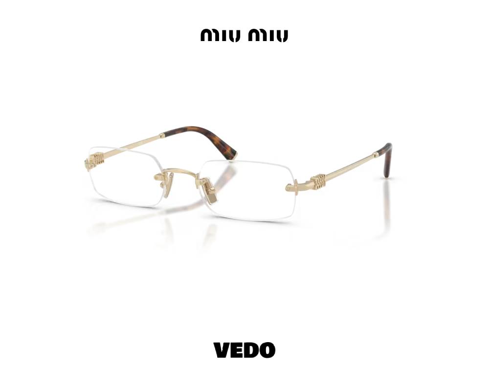 Miu Miu MU 50YV – Rimless Minimalist Eyewear gold