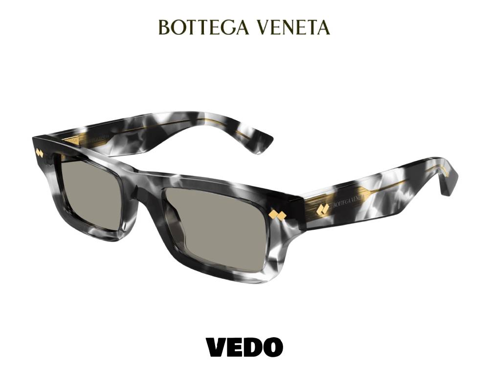 New Bottega Veneta BV1351S Bold Rectangular Sunglasses vedosunglasses.com marble havana grey