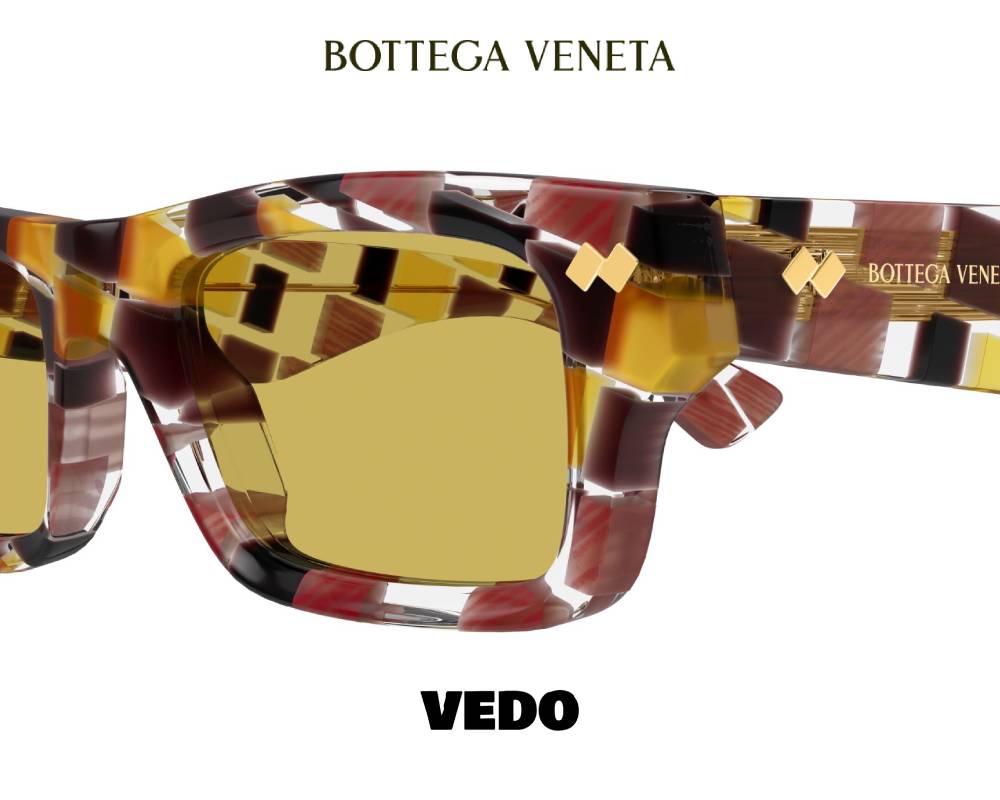 New Bottega Veneta BV1351S Bold Rectangular Sunglasses vedosunglasses.com multicolor