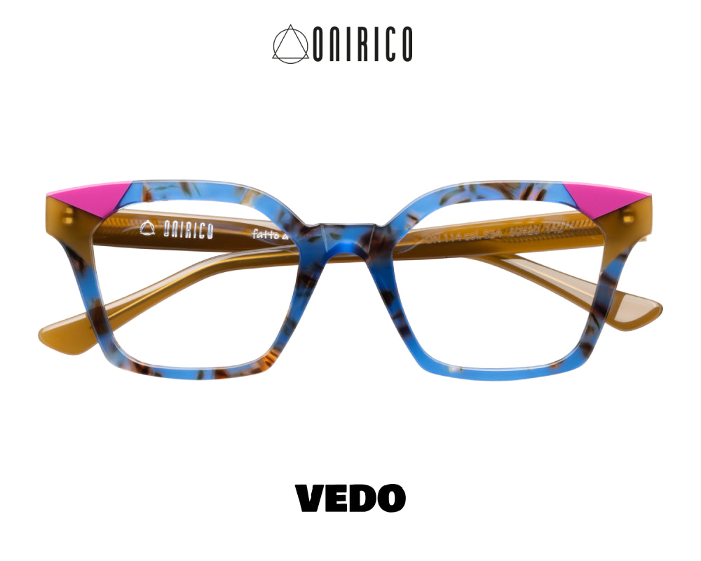 ONIRICO ON114 Squared Cat-Eye Eyeglasses vedosunglasses.com blue brown