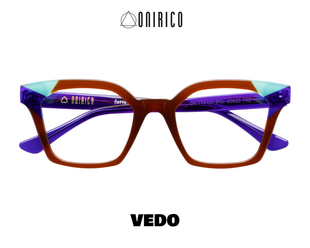 ONIRICO ON114 Squared Cat-Eye Eyeglasses vedosunglasses.com brown