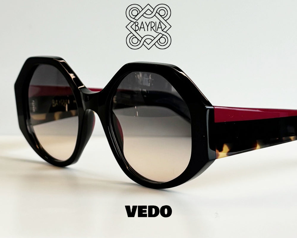 Octagonal round sunglasses BAYRIA COSSYRA vedosunglasses.com black