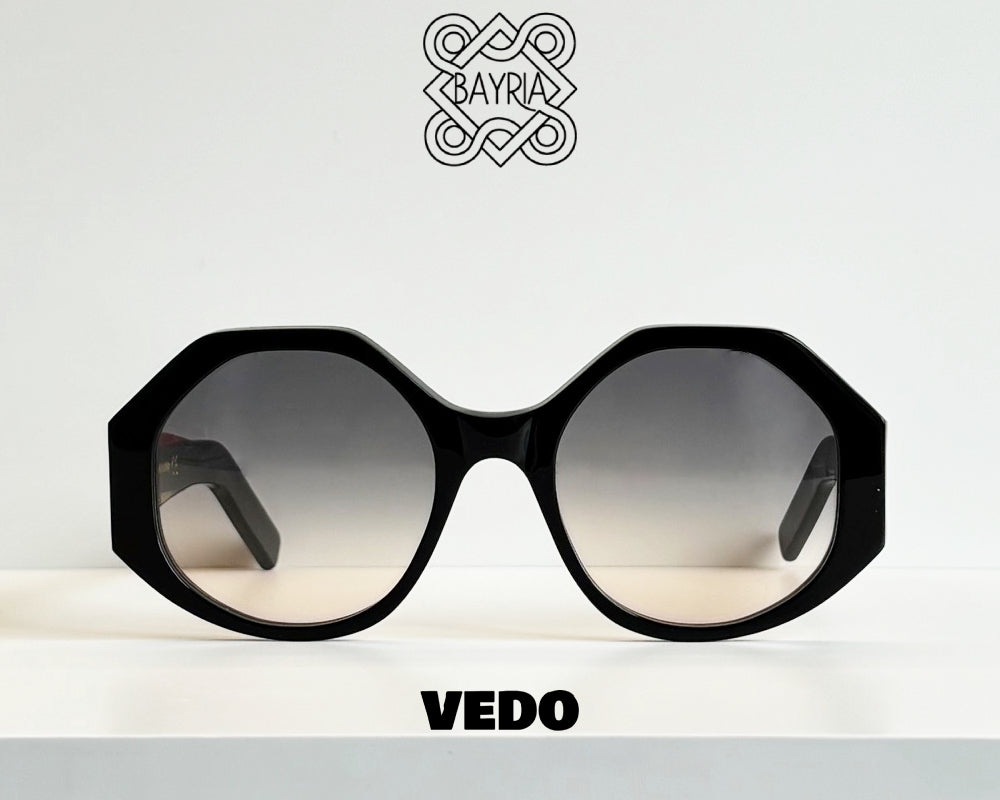 Octagonal round sunglasses BAYRIA COSSYRA vedosunglasses.com blaack