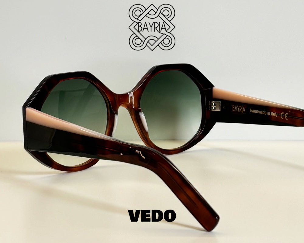 Octagonal round sunglasses BAYRIA COSSYRA vedosunglasses.com brown