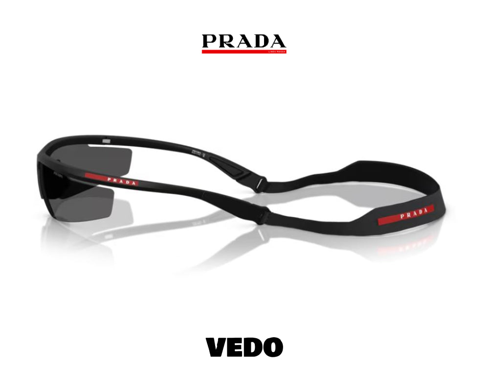 Prada Linea Rossa PS A 02S narrow wraparound sunglasses vedosunglasses black