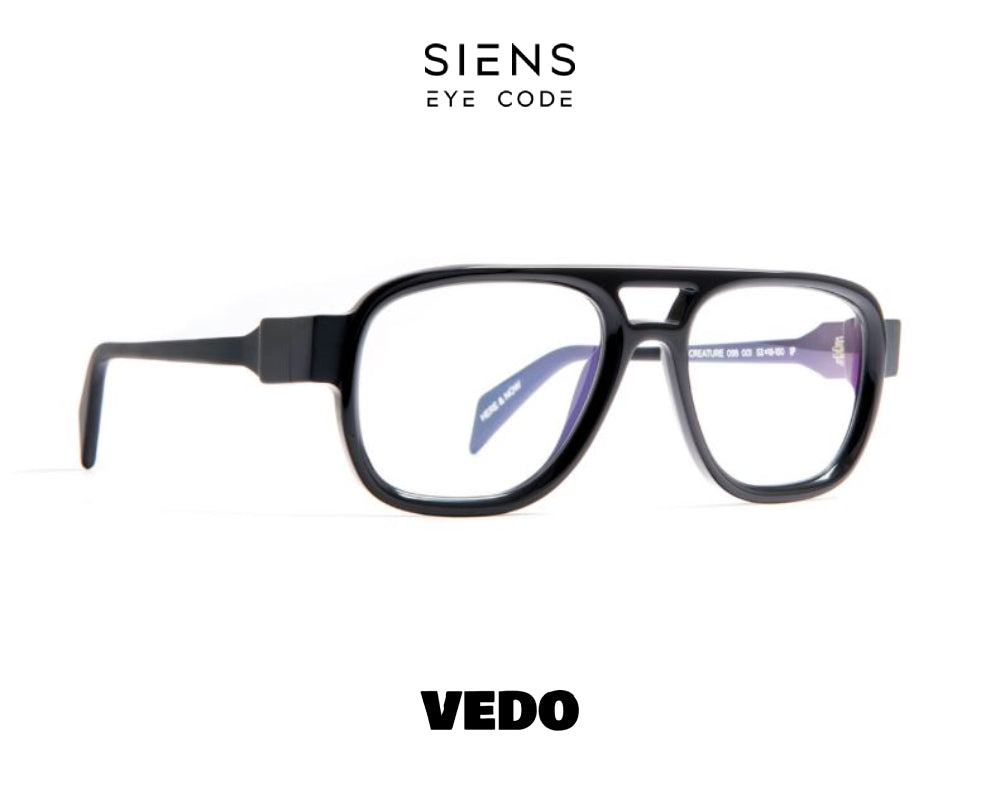 SIENS EYE CODE 099 Double Bridge Aviator Eyeglasses vedosunglasses.com black